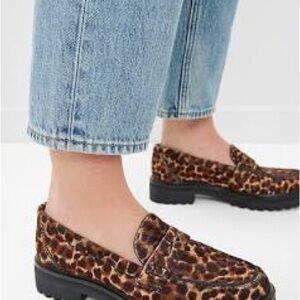 Brand New Reformation Brown Leopard Print Loafers